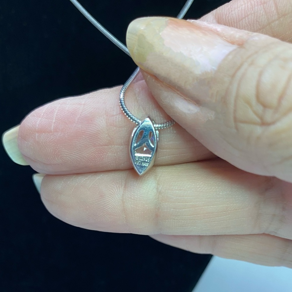 Sterling 925 Vietnam CZ Marquise Diamond Drop - Picture 5 of 8